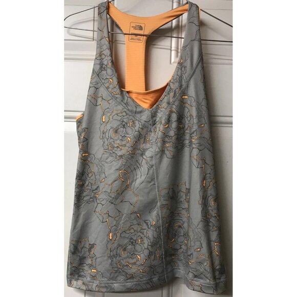 THE NORTH FACE Tank Top in Floral Print built-in bra ￼activewear athleisure - Picture 1 of 7